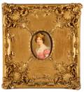 Empress Marie Louise Painted Porcelain Plaque