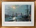 111157 JOHN STOBART LITHOGRAPH LONDON MOONLIGHT