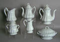 Six pcs of white ironstone