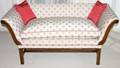 111081 CHIPPENDALE STYLE MAHOGANY LOVE SEAT W63