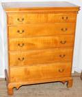 101062 AMERICAN MAPLE CHEST OF DRAWERS C1800 H47