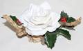 121085 BOEHM BISQUE FLOWER CHRISTMAS ROSE H5 L7