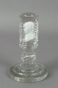 Colorless cut glass paperweight ca 1840