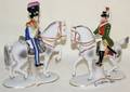 121063 GERMAN PORCELAIN FIGURES ROYAL HORSE GUARDS