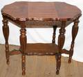 111129 ENGLISH STYLE BURL WALNUT SIDE TABLE C1920