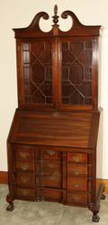 101178 MADDOX CHIPPENDALE STYLE MAHOGANY SECRETARY