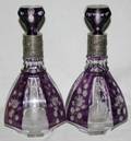 101133 GERMAN AMETHYSTOVERLAY CRYSTAL DECANTER