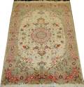 101130 SILK  WOOL ORIENTAL RUG 50x33