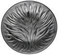 101142 LALIQUE BLACK CRYSTAL ALGUES PLATE DIA78