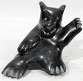 121183 INUIT CARVED STONE FIGURE OF A BLACK BEAR