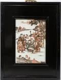 121182 CHINESE PAINTING ON PORCELAIN 11x8 FRAMED