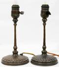 121144 TIFFANY BRONZE BOUDOIR LAMP BASES 20TH C