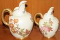 111213 ROYAL WORCESTER PORCELAIN PITCHERS C1890