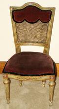 101185 LOUIS XVI STYLE HANDPAINTED SIDE CHAIR