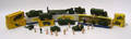 Nine Dinky toy army vehicles