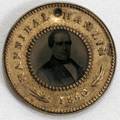 111251 LINCOLN  HAMLIN FERROTYPE COIN 1860 DIA1