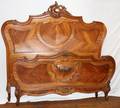 111240 FRENCH WALNUT BED C1900 H63 W635