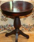 110120 MAHOGANY PEDESTAL LAMP TABLE C1910 H30