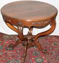 102067 LAMINATED ROSEWOOD PARLOR TABLE DIA315