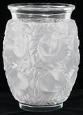 121221 LALIQUE CRYSTAL BAGATELLE VASE H66 DIA48