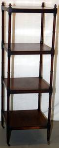 112149 REGENCY MAHOGANY FOURTIER WHATNOT H52 W17