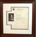 110167 J EDGAR HOOVER AUTOGRAPHED PRINT  LETTER