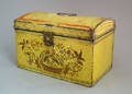 Yellow tole document box dated 1838