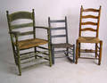 Two ladderback side chairs