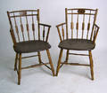 Pair of birdcage windsor armchairs