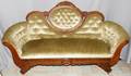 102147 VICTORIAN WALNUT MEDALLIONBACK SOFA C1880