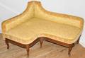 102144 WALNUT  BROCADE CORNER SOFA C1880 W64