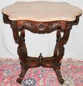 102143 ROCOCO VICTORIAN MARBLE TOP PARLOR TABLE H30