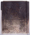 Pennsylvania cast iron Gods Well stove plate dated 1760