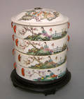 Famille rose porcelain 4tier covered dish 19th c