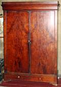 121328 VICTORIAN MAHOGANY ARMOIRE C1850 H85 W57