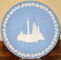 113135 WEDGWOOD BLUE JASPER WARE PLATE 1970 DIA8