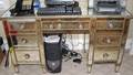 113131 ART DECO STYLE MIRRORED DESK H31 W54 D22