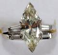 112208 23CT MARQUISE DIAMOND RING  WEDDING BAND