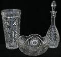 111357 WATERFORD CRYSTAL VASE ANTIQUE BOWLDECANTER