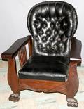 102165 WILLIAM MORRIS OAK ARMCHAIR C1890
