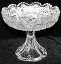 121369 J HOARE BRILLIANT CUT GLASS COMPOTE C1910