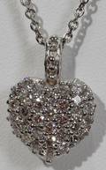 120217 10CT DIAMOND HEART PENDANT L18