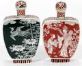 102230 CHINESE IVORY  HAND PAINTED SNUFF BOTTLES