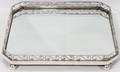 101399 SHEFFIELD SILVER PLATE TRAY WMIRROR C1900