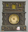 Tramp art mantle clock