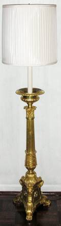 101367 BRASSPLATE ECCLESIASTICAL CANDLESTICK LAMPS