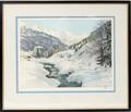 112293 HANS FIGURA COLOR ETCHING WINTER LANDSCAPE