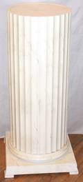 111463 WOOD FLUTED PEDESTAL H36 DIA13
