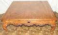 111444 CHIPPENDALE STYLE SQUARE WALNUT COFFEE TABLE