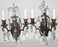 111437 METAL SCONCES HUNG WCRYSTAL DROPS H135